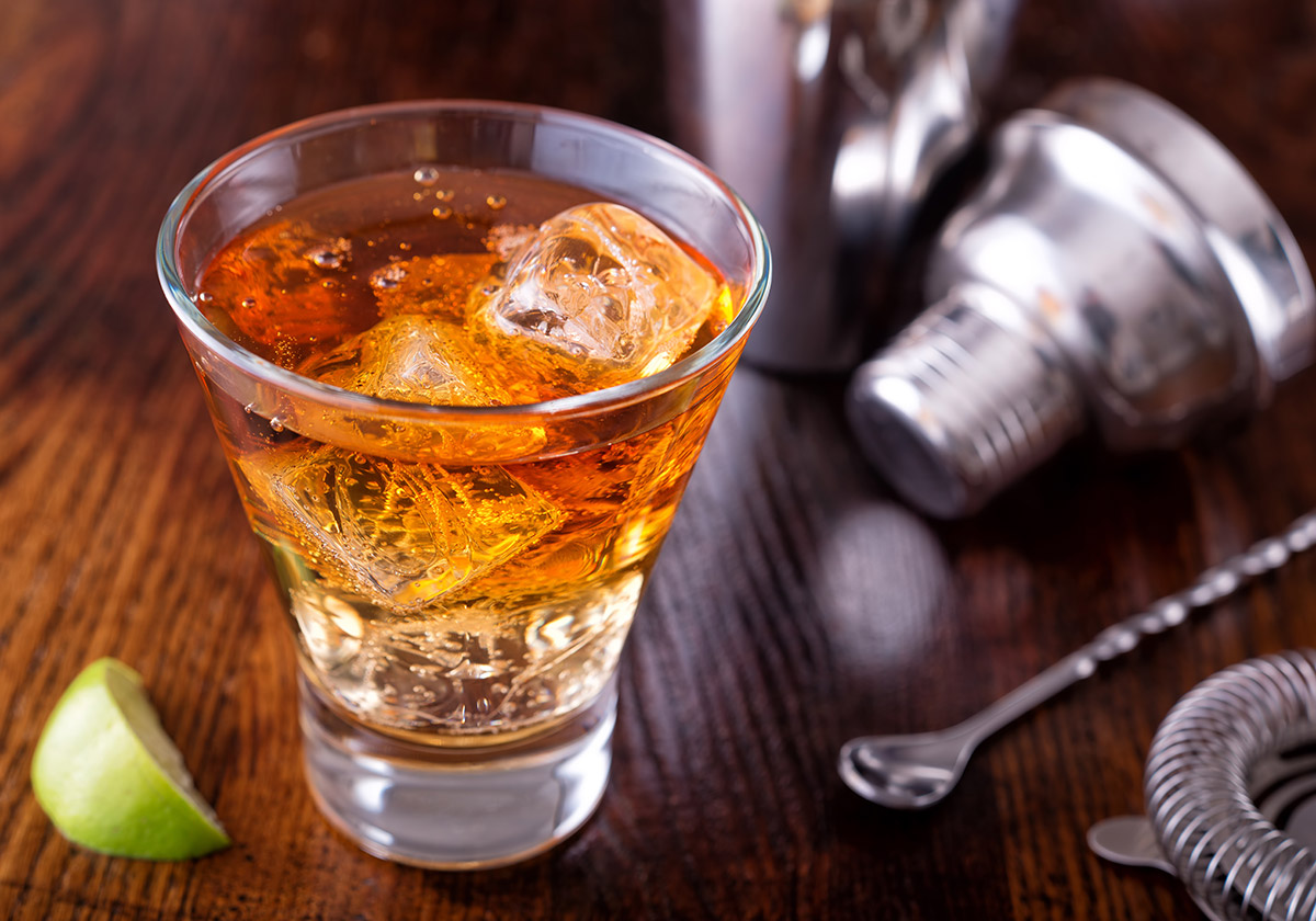 Black &amp; Stormy drink