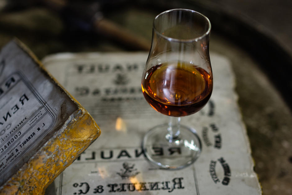 Glas med Renault Cognac